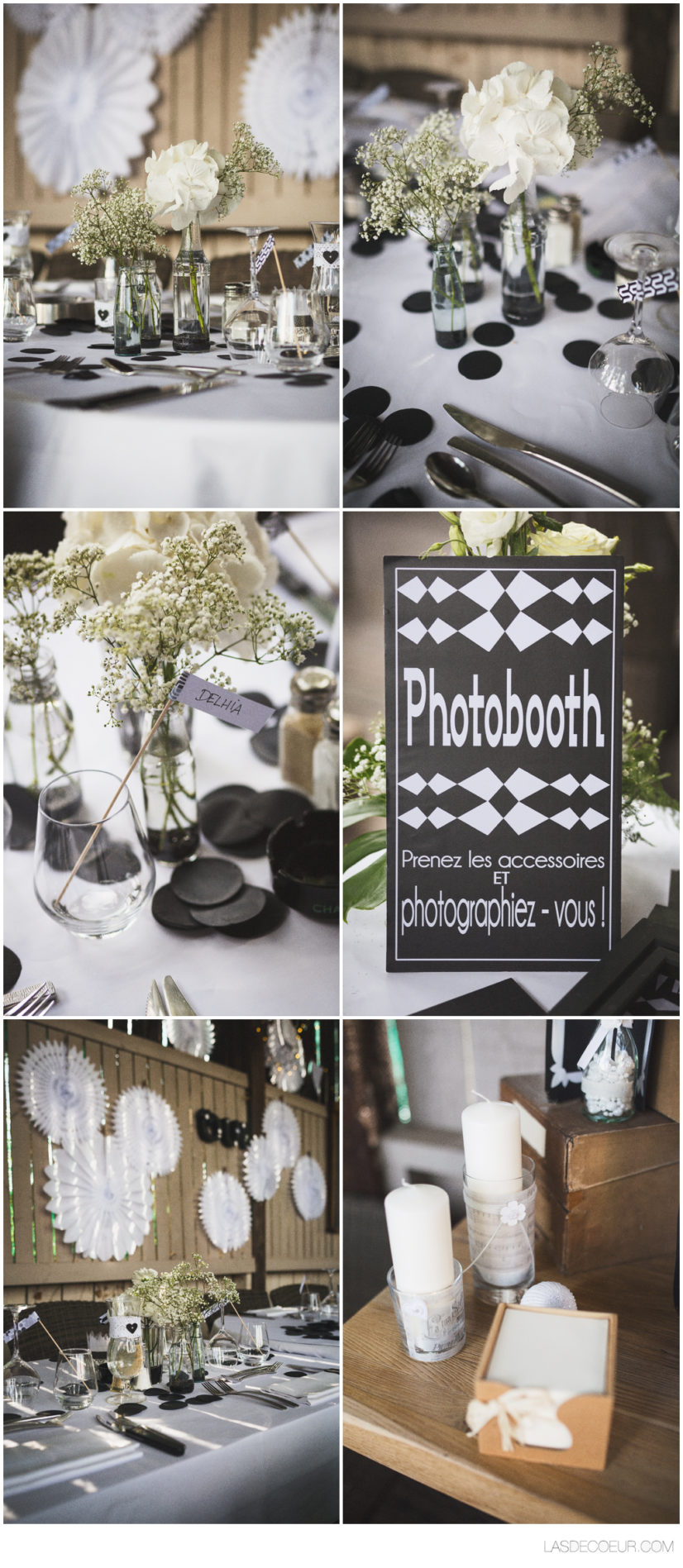 deco Mariage Noir et blanc DIY