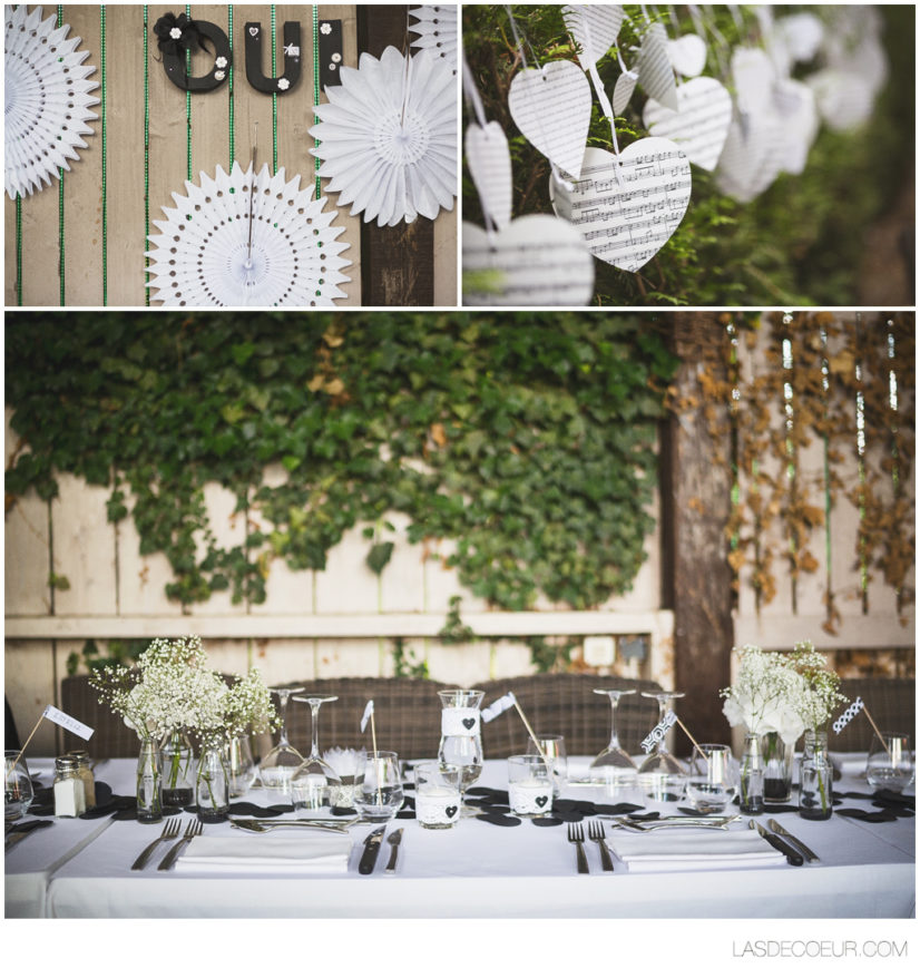 déco mariage Noir et blanc DIY