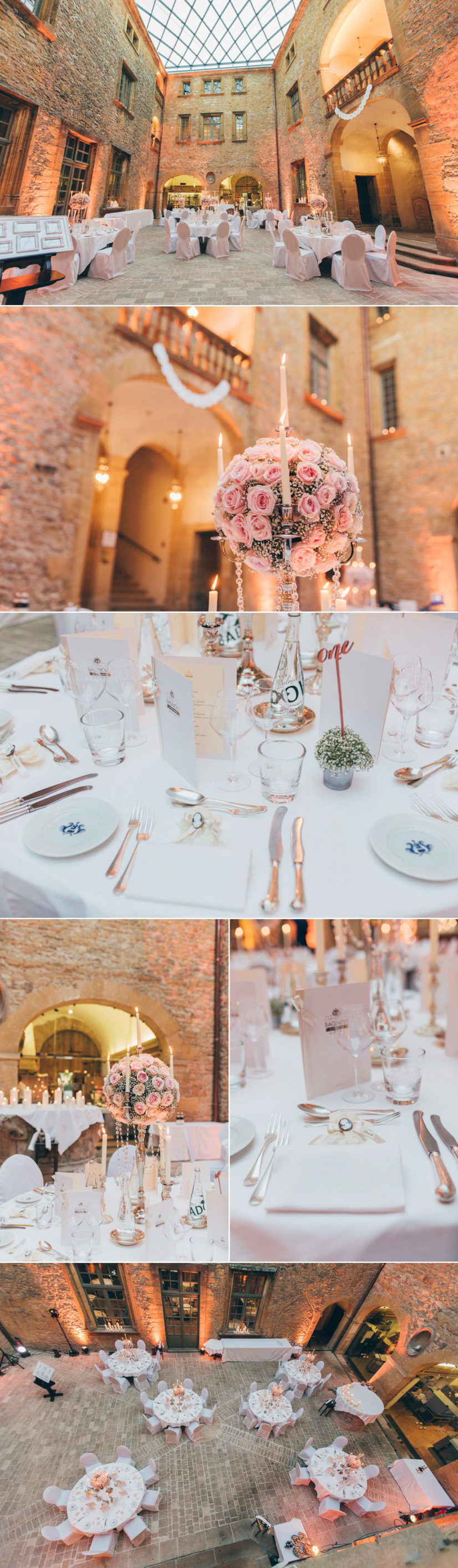 photographer in a French castle table decoration