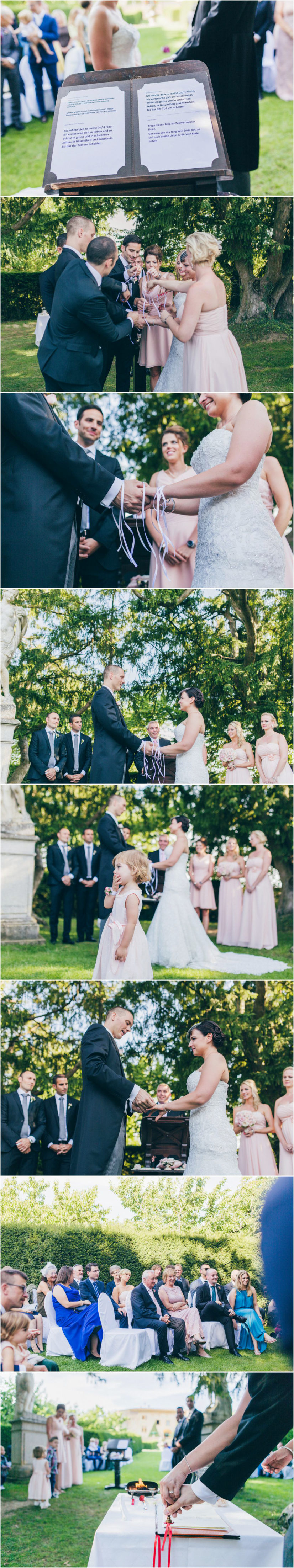 French wedding photographer ceremony chateau Bagnols Burgundy France