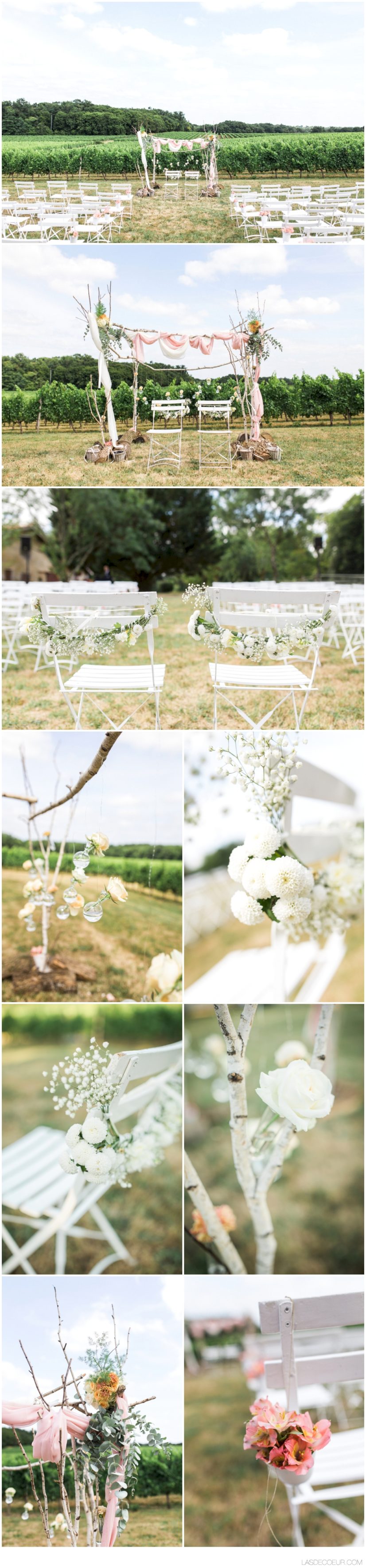 Décoration mariage dans les vignes