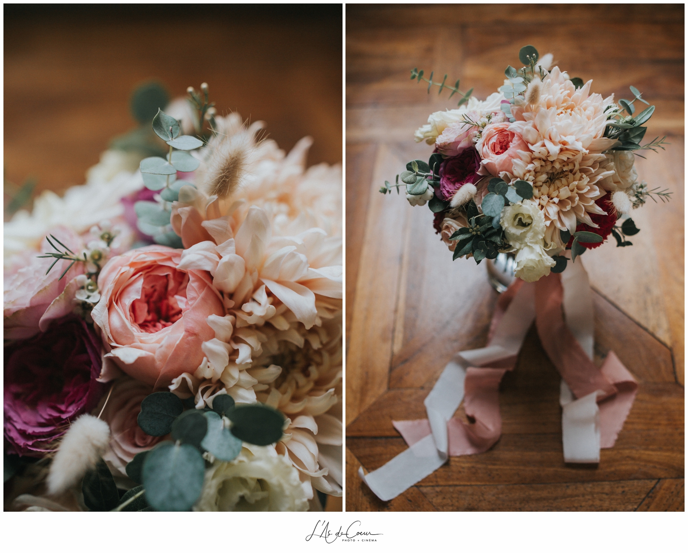 Bouquet mariée Château de Varennes Jaune Pivoine