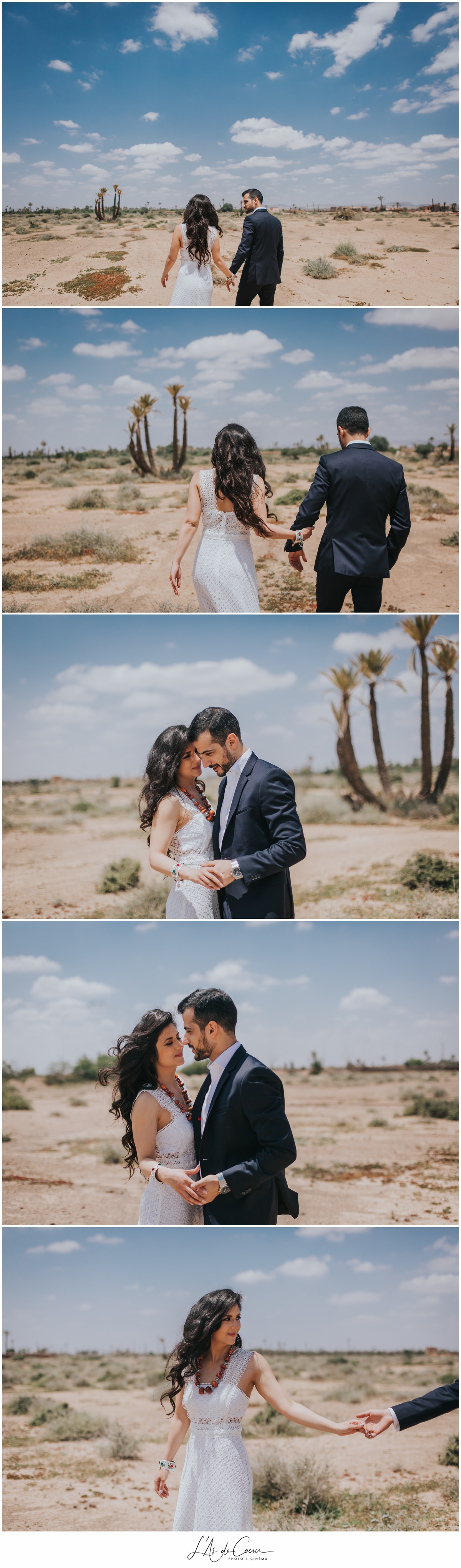 Photo couple mariage desert palmeraie Maroc Marrakech 