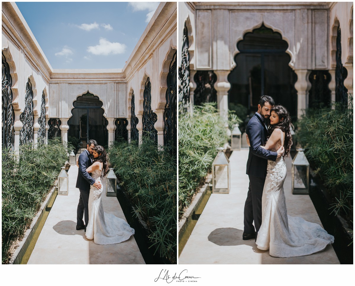 Photo couple mariage Palais Namaskar Maroc Marrakech 