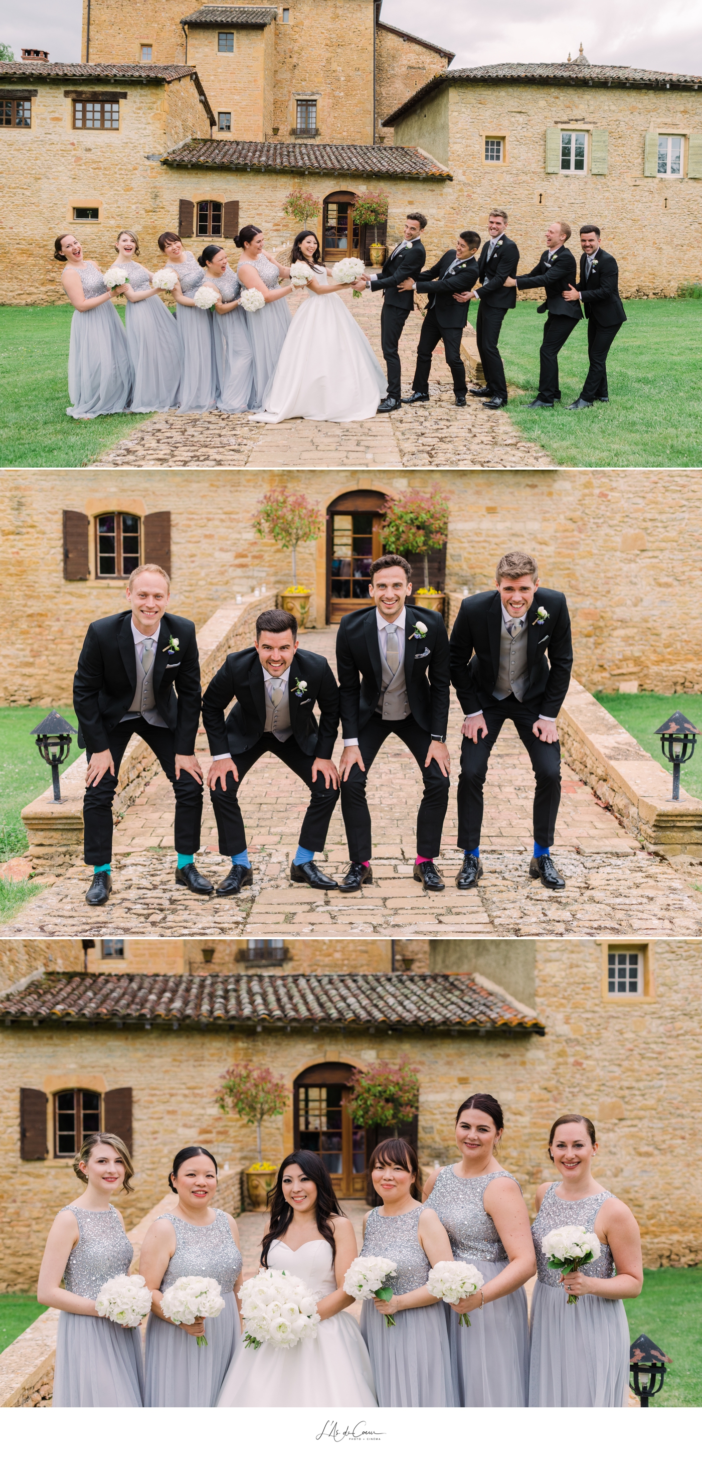 Photo de groupe mariage Beaujolais