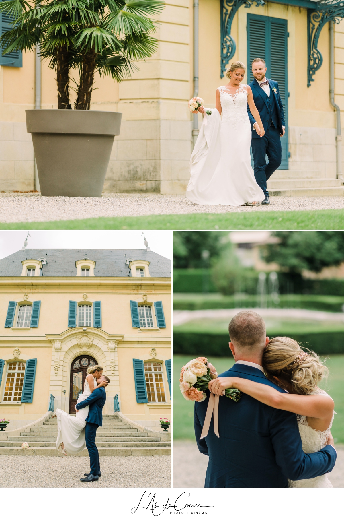 Photos couple romantique moderne chic Chateau de Rajat Lyon
