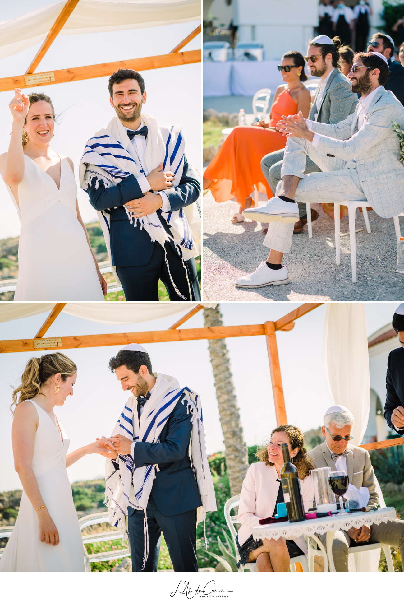 Photographe mariage santorin cérémonie juive