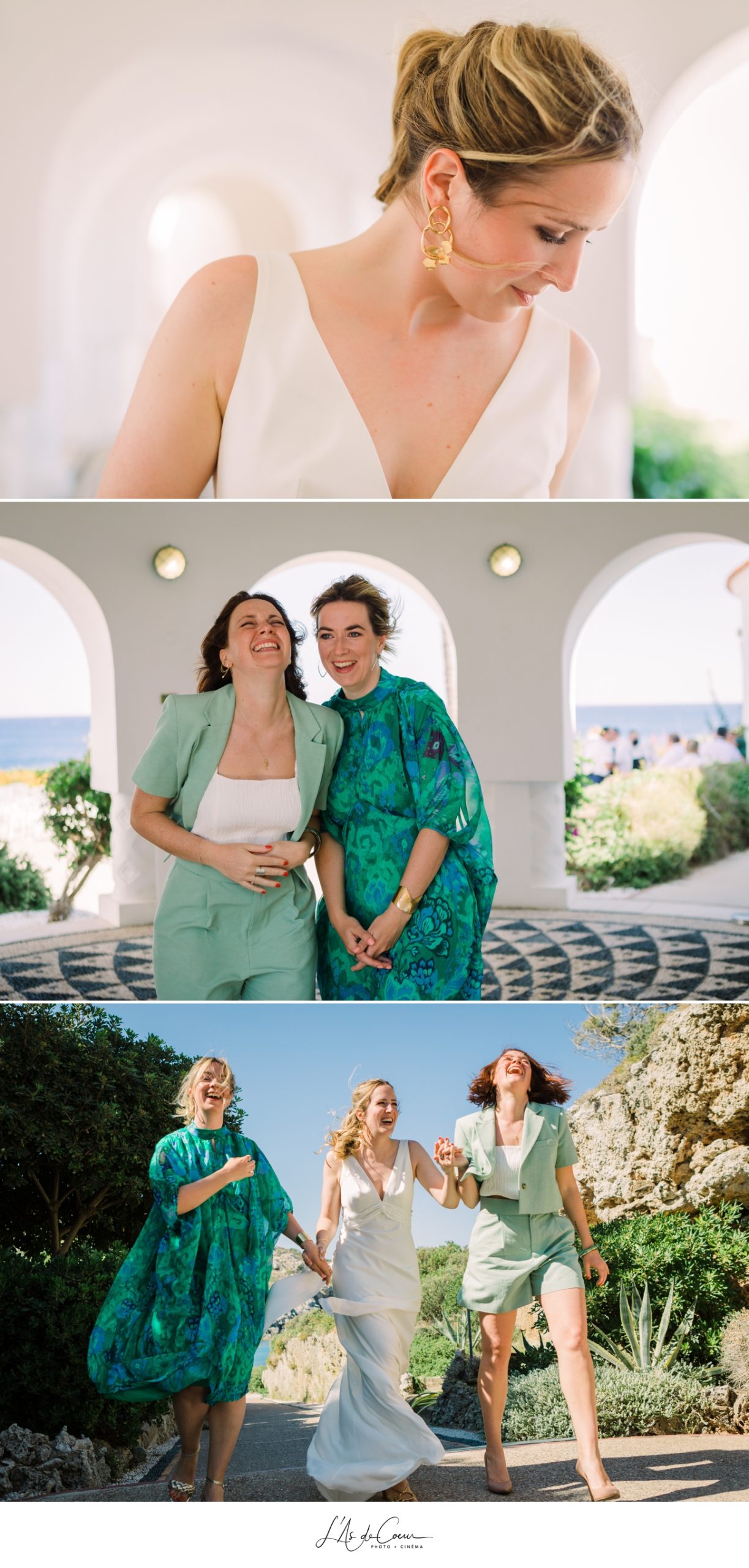 wedding photographer greece bridesmaids 