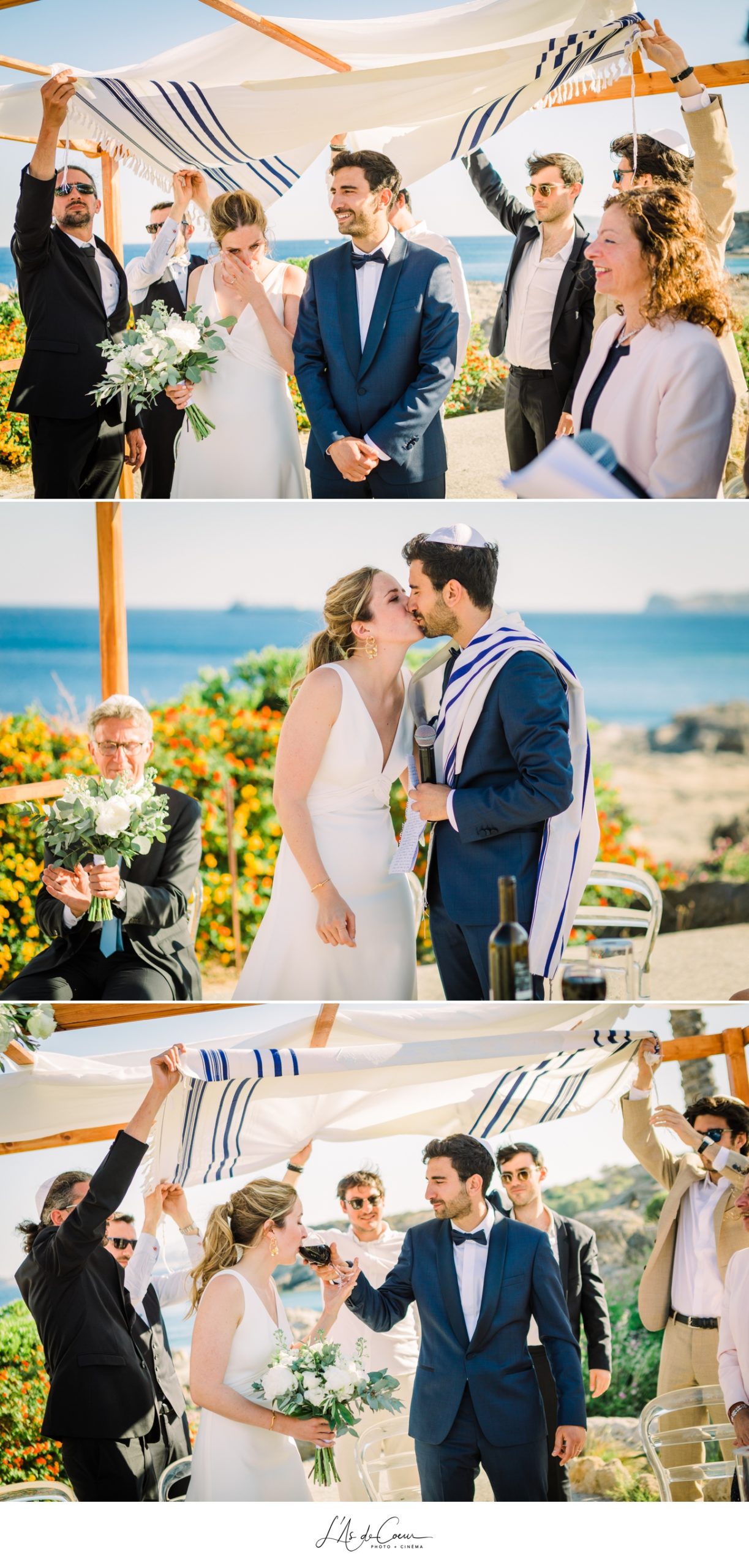 Photographe mariage grece - wedding photographer greece cérémonie juive houppa