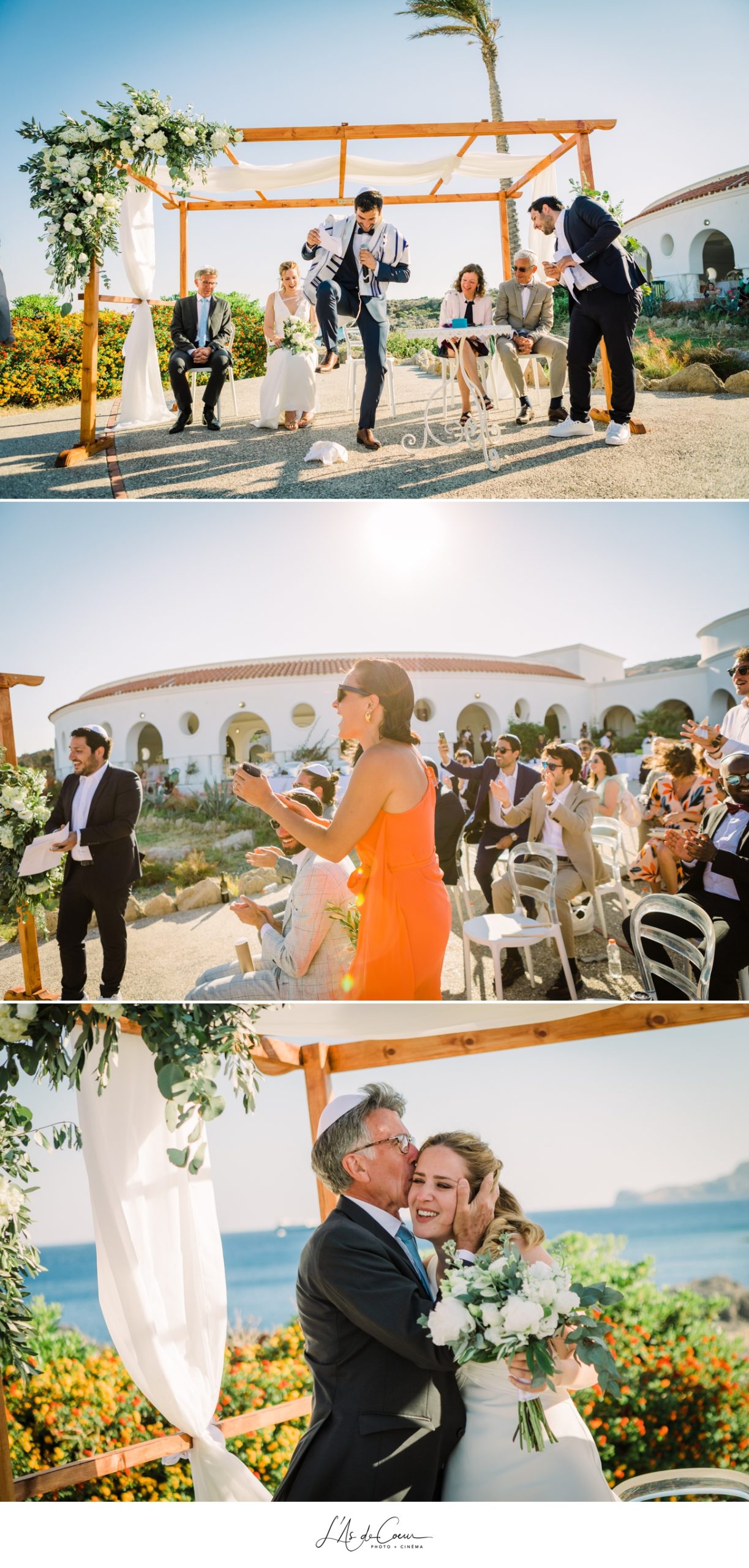 wedding photographer santorini jewish ceremony broken glass