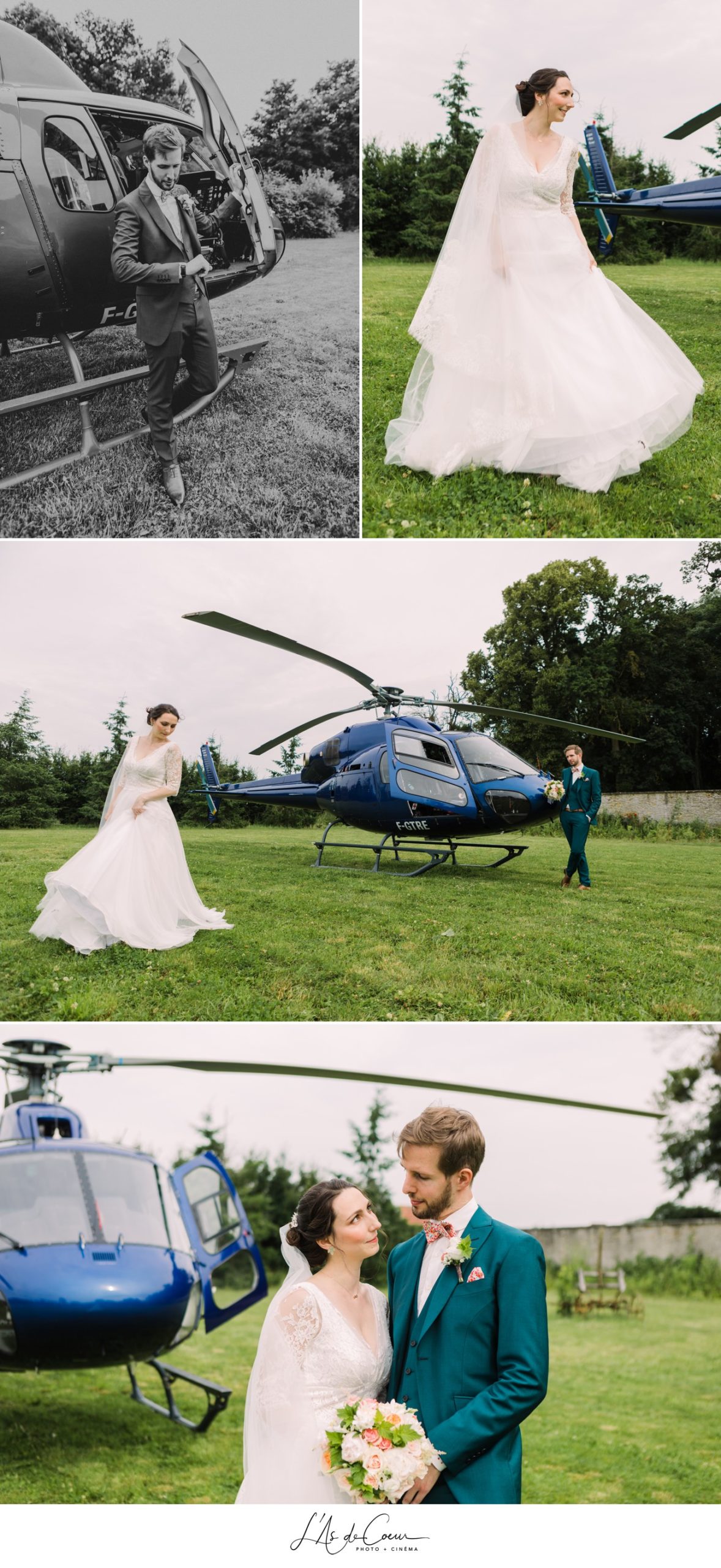 Photo de couple hélicoptère